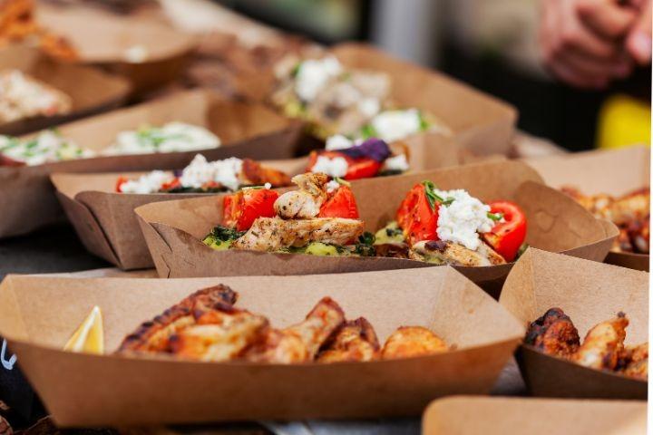 a picture of food that can be tasted at the annual fall taste at market common in myrtle beach