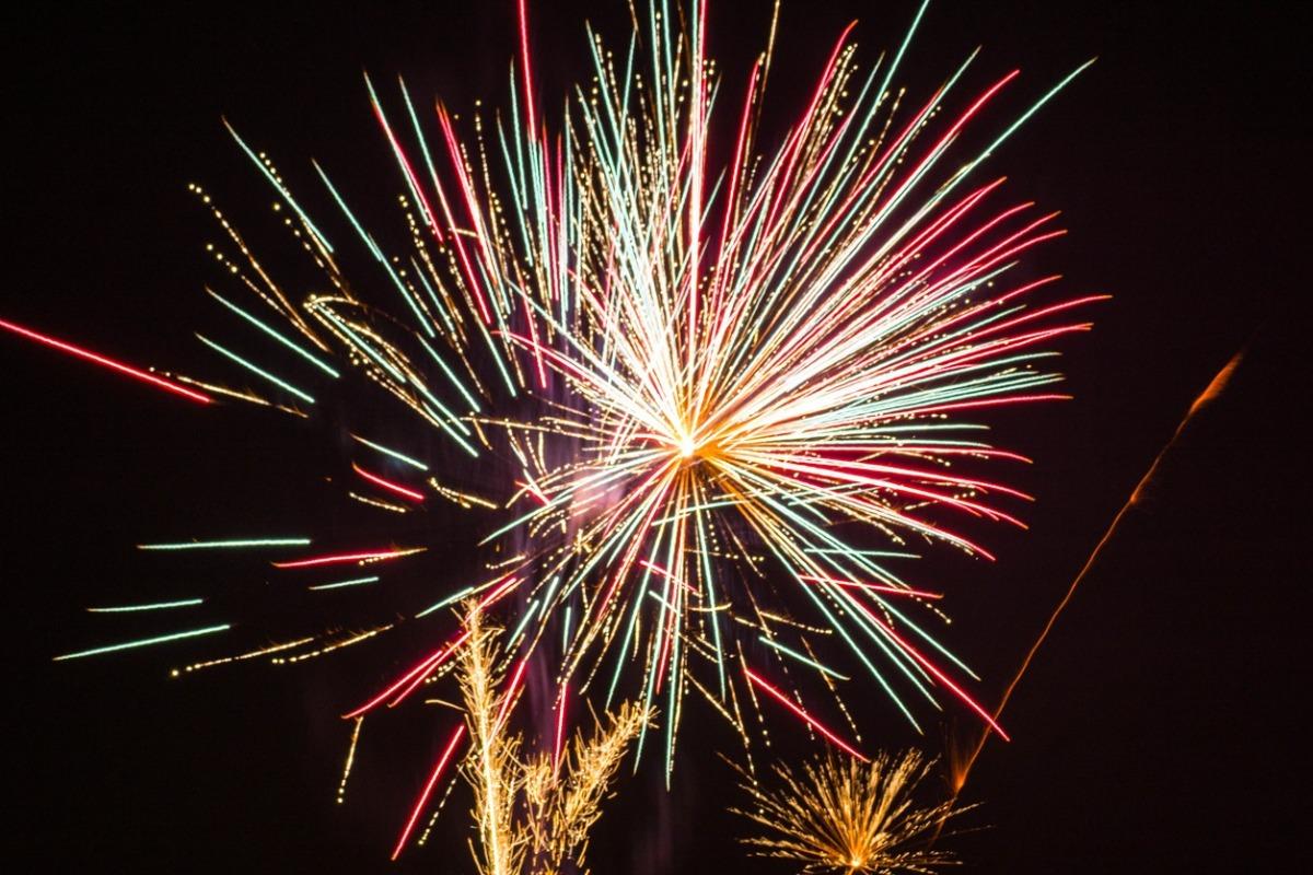 Firework display 4th of July in North Myrtle Beach.